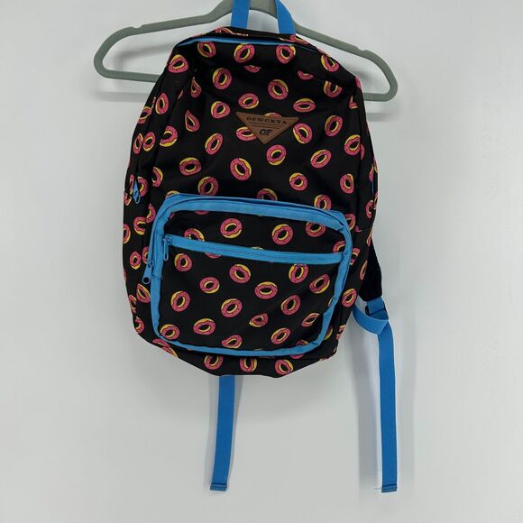 OFWGKTA Odd Future Donut 3 Compartment  Backpack Black Blue Pink School Bag - Picture 1 of 11